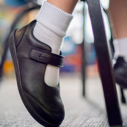 Bobux Kid+ Black School Leather Shoe Quest Mary Jane