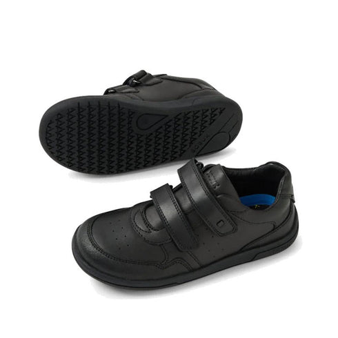Bobux Kid+ Scoot Black School Leather Sneaker Shoe