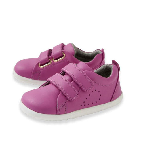 Bobux Step Up Grass Court Trainer Cattleya Orchid Purple Shoes