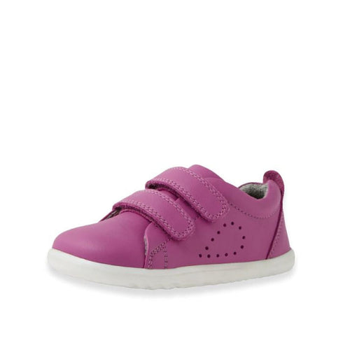 Bobux Step Up Grass Court Trainer Cattleya Orchid Purple Shoes
