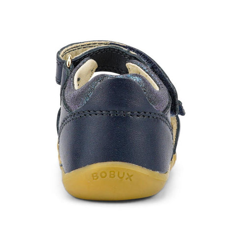 Bobux Step Up Magic Leather Toddlers Sandal Navy with an Open Toe