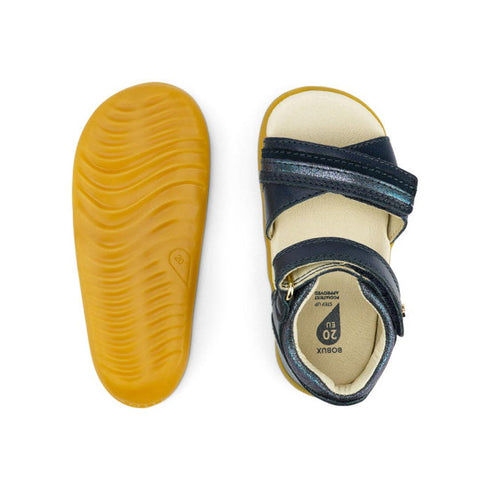 Bobux Step Up Magic Leather Toddlers Sandal Navy with an Open Toe