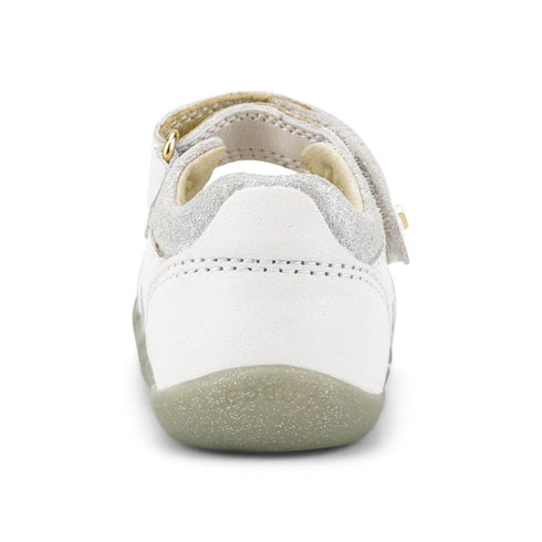 Bobux Step Up Magic Leather Toddlers Open Toe Sandal White
