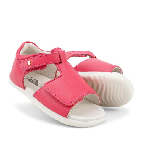 Bobux Step Up Mirror Leather Sandal Guava Bright Pink 727338