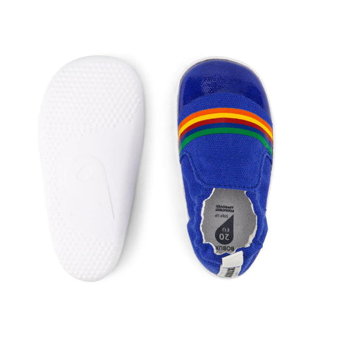 Bobux Xplorer Scamp Crawler Blueberry Red Rainbow 501711 Canvas