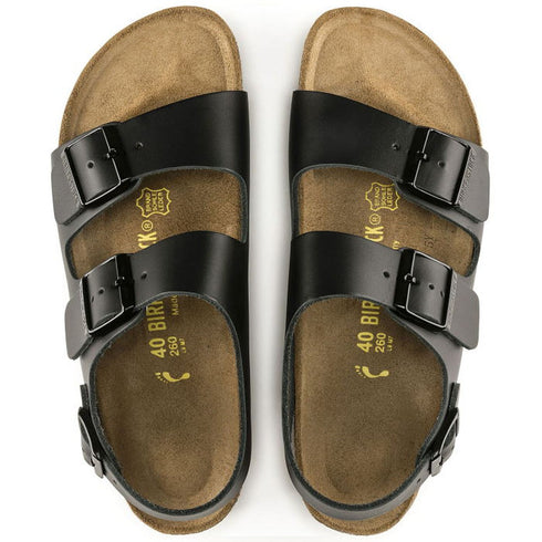 Birkenstock Milano Smooth Leather Black Regular Width