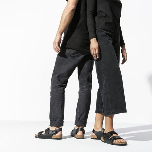 Birkenstock Milano Smooth Leather Black Narrow Width