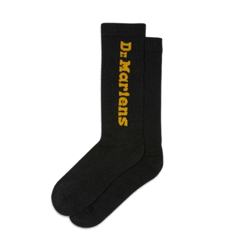 Dr Martens Socks Vertical Logo Unisex Black Yellow
