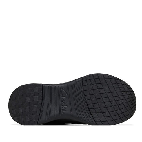 Clarks Kids Hustle Black School Trainer