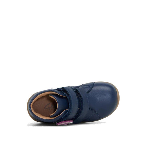 Clarks Kids Manuela Leather Boot Navy