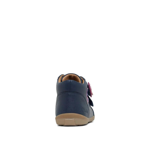 Clarks Kids Manuela Leather Boot Navy