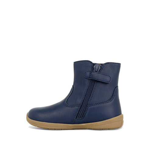 Clarks Kids Marcela Leather Boot Navy D Width Narrow