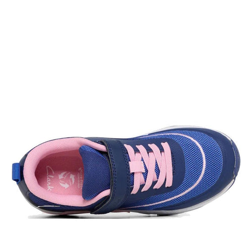 Clarks North Girls Trainer Navy Pink UK Child 13 - UK youth 6