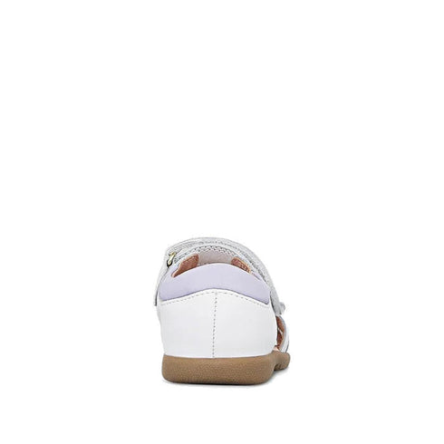 Clarks - Saskia White Toddlers Leather Sandal E Average Width