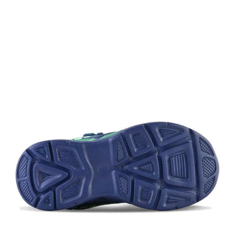 Clarks Toddlers Light Up Alfie Crocodile Navy Green Sneaker