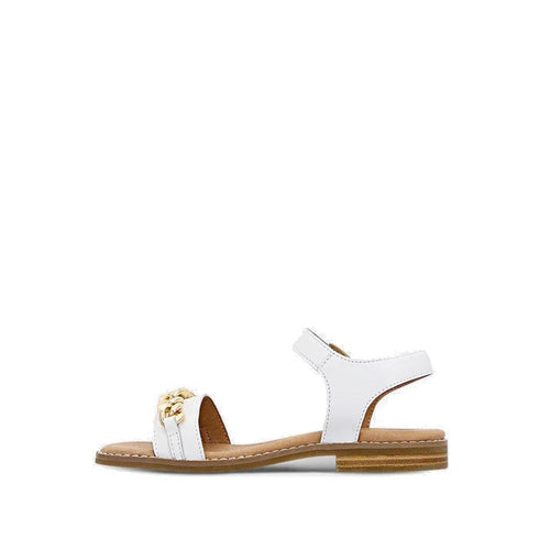 Clarks Girls Amy White Leather Sandal Special Occasion