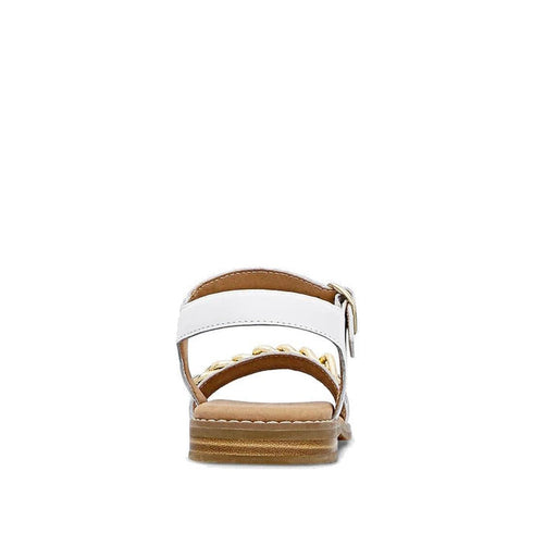 Clarks Girls Amy White Leather Sandal Special Occasion