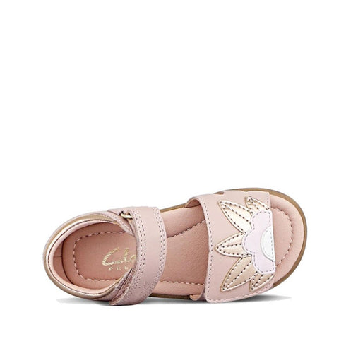 Clarks - Saskia Toddlers Pink Leather Sandal D Narrow Width