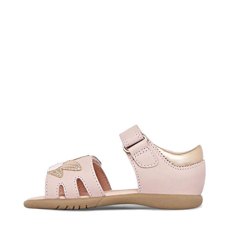 Clarks - Saskia Pink Toddlers Leather Sandal E Average Width