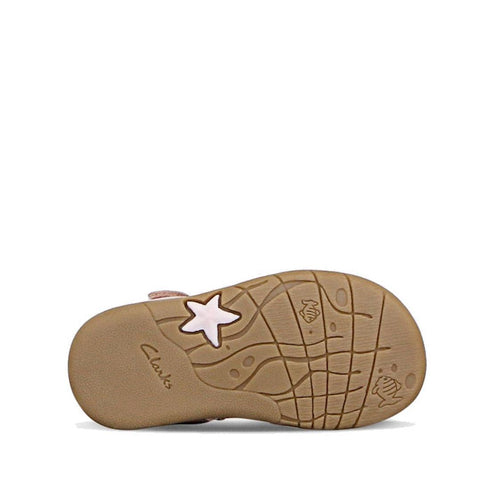 Clarks - Saskia Pink Toddlers Leather Sandal E Average Width