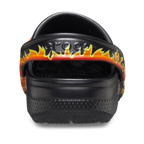 Crocs Kids - Youths Classic Flames Clog K Black and Red Sandal