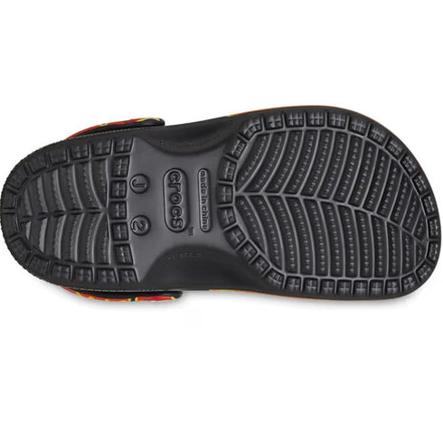 Crocs Kids - Youths Classic Flames Clog K Black and Red Sandal