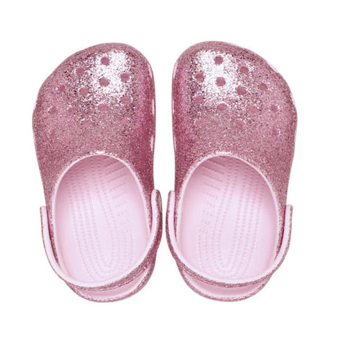 Crocs Toddlers - Pink Milk Classic Chunky Glitter Clog Pink Milk”
