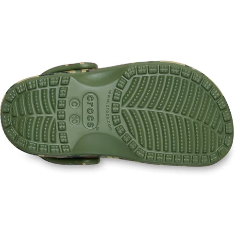Crocs Kids Toddlers - Classic Clog Camo Army Green- Toddlers Sizes