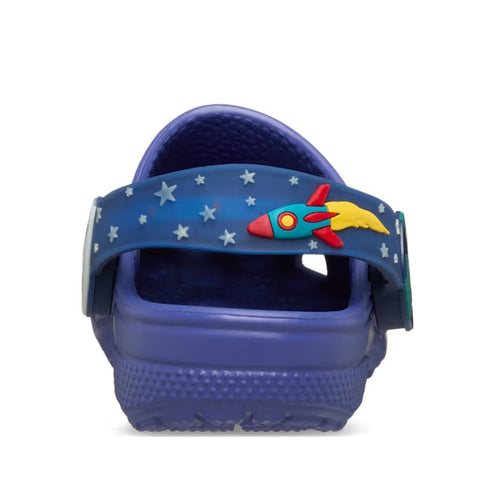 Crocs Kids - Toddlers Clog C Imagination Lights Backstrap Sapphire Blue Rockets