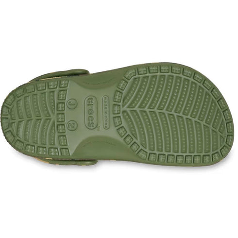 Crocs Kids - Classic Clog Camo Army Green - Junior Youths Sizes