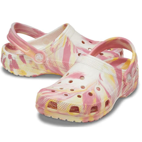 Crocs Kids - Youths Glow Marbled Classic Clog Daylily Pink Multi