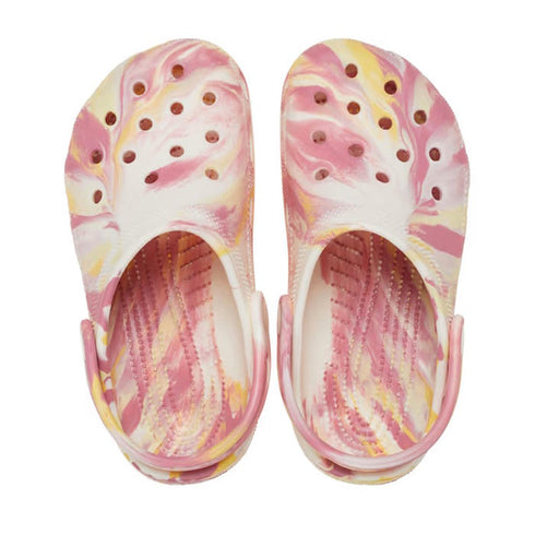 Crocs Kids - Youths Glow Marbled Classic Clog Daylily Pink Multi