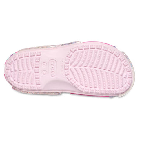 Crocs Kids - Toddlers Classic Star Sparkle Shaker Clog K Ballerina Pink Sandals