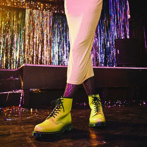 Dr Martens 1460 Clash Sulphur Yellow 8 Eye Boot Smooth Leather CLEARANCE