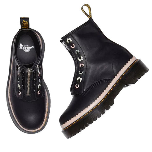 Dr Martens 1460 Bex Pascal Front Zip Black Nappa Luxe Leather