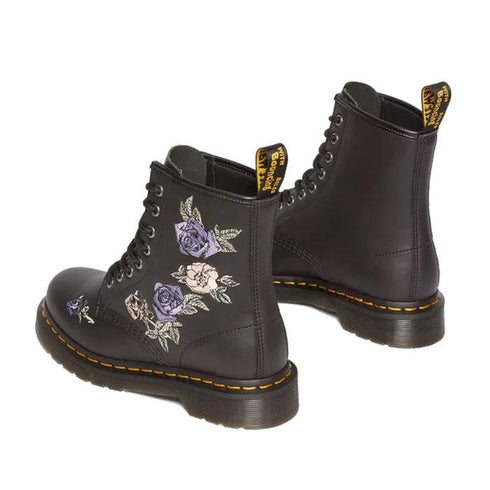 Dr Martens - 1460 Vonda Genix Pink Purple Roses Black 8 Up EYE Boot Womens