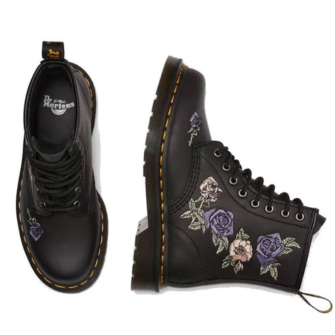 Dr Martens - 1460 Vonda Genix Pink Purple Roses Black 8 Up EYE Boot Womens
