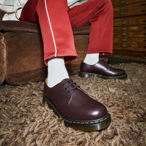 Dr Martens- 1461 Burgundy Red Smooth Leather Oxford Shoe LAST ONE Clearance