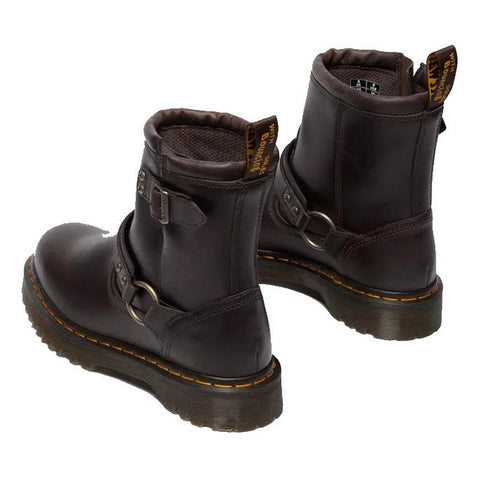 Dr Martens Anistone Harness Bex Crazy Dark Brown Horse Biker Boots