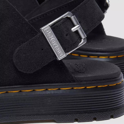 Dr Martens - Brookline Suede Mule Clog Sandal Black