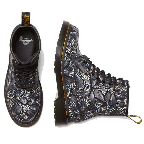 Dr Martens Pascal Butterfly Suede Boot 8 Up Black/Grey