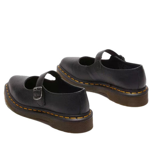 Dr Martens Elphie MJ Mary Jane Shoe Virginia Leather Black