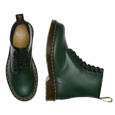 1460 Dr Martens Smooth Green Leather 8 Up Boot