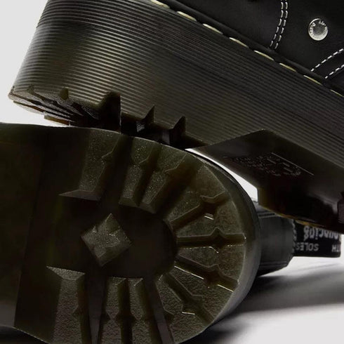 Dr Martens Jadon WDS White Double Stitching Hardware 8 Eye Boot Black