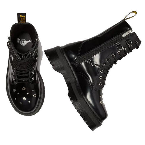 Dr Martens Jadon Hi HDW Hardware Buttero Platform Black Boots