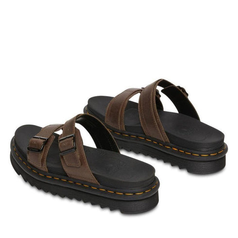 Dr Martens - Myles Dark Brown Oiled Illusion Sandal CLEARANCE