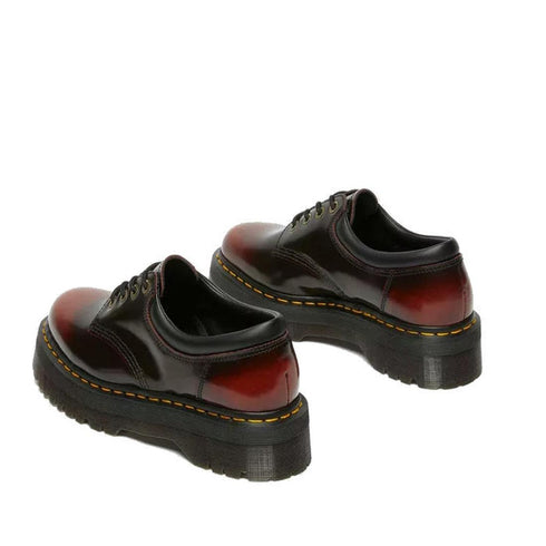 Dr Martens - 8053 Quad 4 Eye Shoe Cherry Red Arcadia Leather