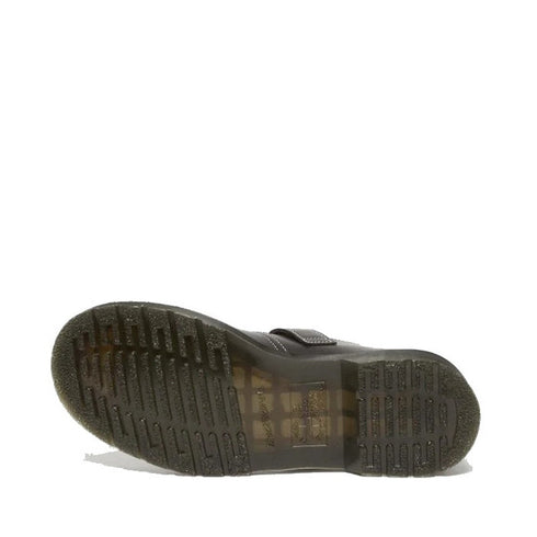 Dr Martens Polley T-BarBlack Leather White Flower Buckle