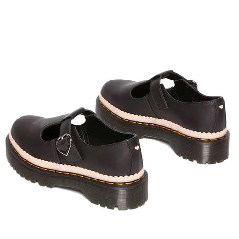 Dr Martens Bex Polley T-Bar Shoe Luxe Nappa Black
