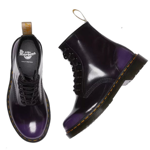 Dr Martens - Vegan 1460 Rich Purple Oxford Rub Off Boot 8 eye CLEARANCE